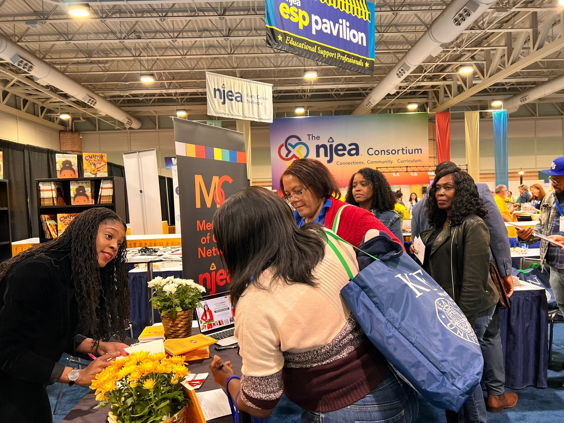 Dr. Joyce with educators and students